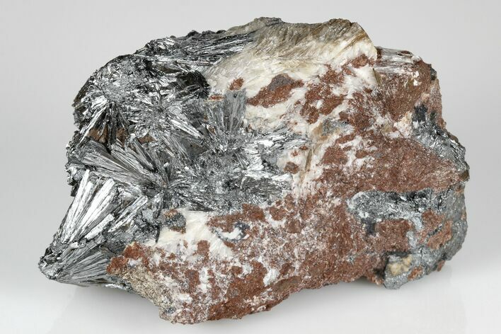 Metallic, Needle-Like Pyrolusite Cystals - Morocco #183862